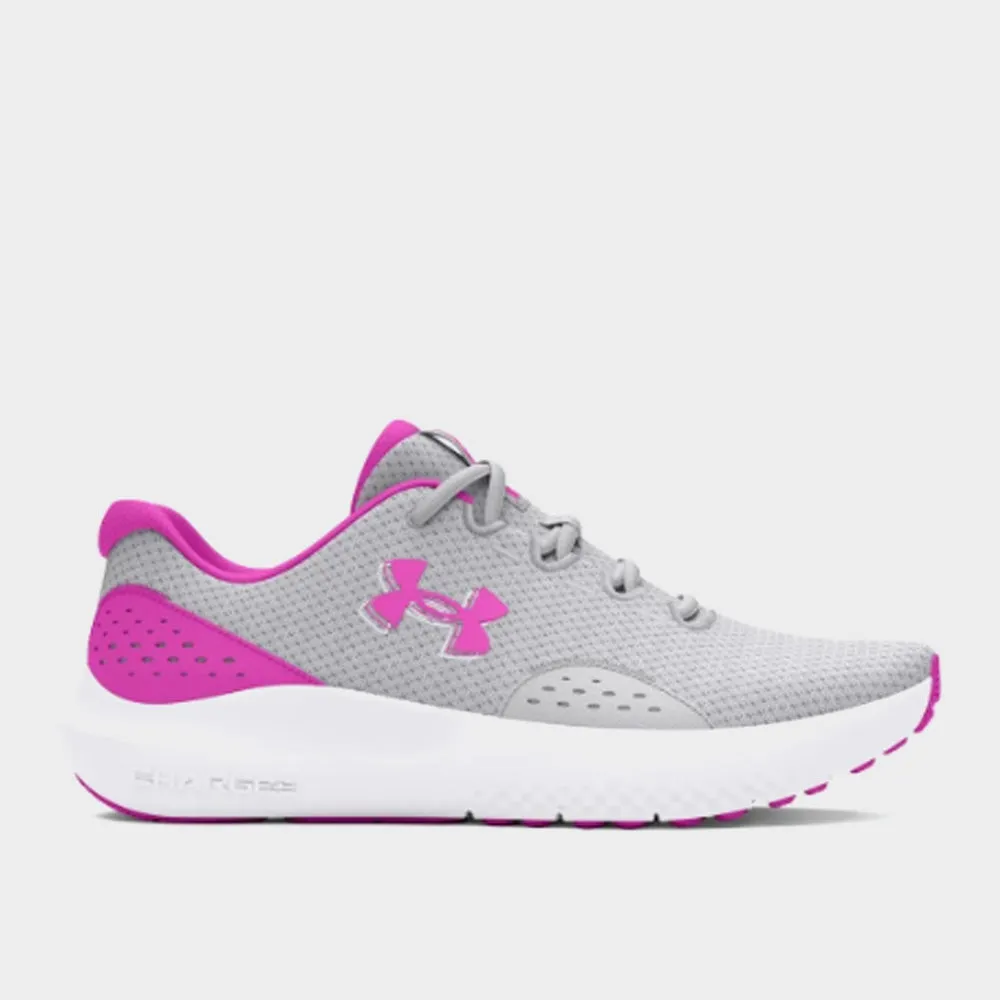 Under Armour Womens Charged Surge 4 Running Grey/pink _ 182903 _ Grey