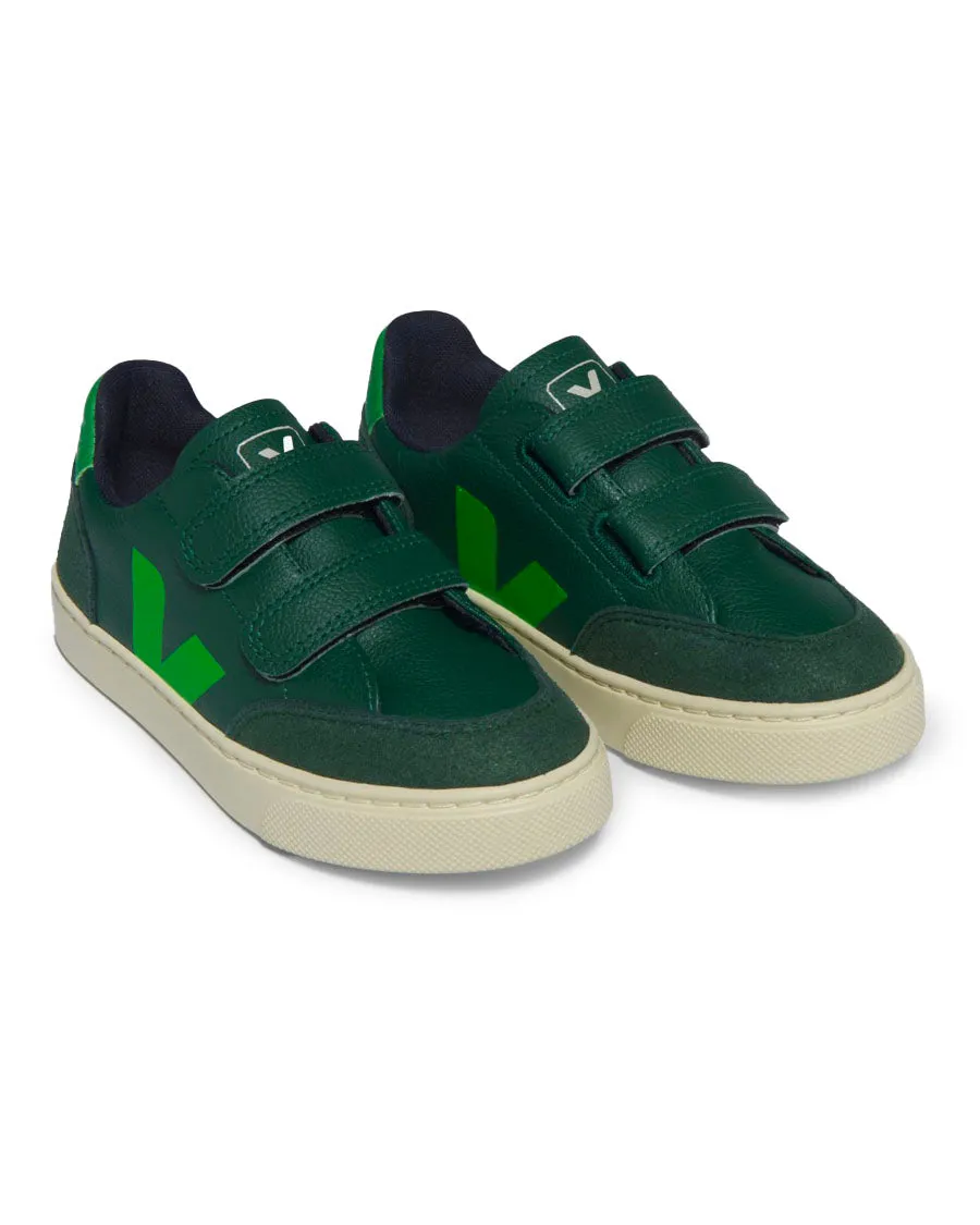 V-12 Leather Sneakers - Poker Absinthe