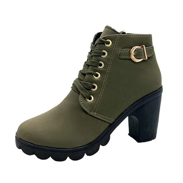 Women'S High Heel Chunky Platform Ankle Boots 79176085C