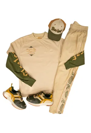 World to Build Heavy Weight Long Sleeve Bundle, Jogger, Dad Hat and (Sneakers Not Included)