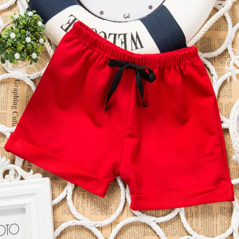 xiangtuibao  Summer Children's Cotton Hot Pants Baby Outerwear Shorts Boys and Girls Fifth Pants Full Medium Small Children's Clothing Thin Beach Pants
