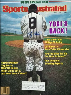 Yogi Berra Signed Sports Illustrated 4/2/1984 Issue (JSA)